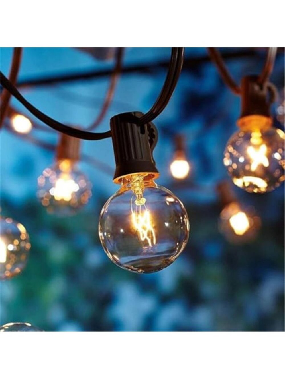 50FT G40 Globe String Lights, Outdoor Patio String Lights with 53 Edison Globe